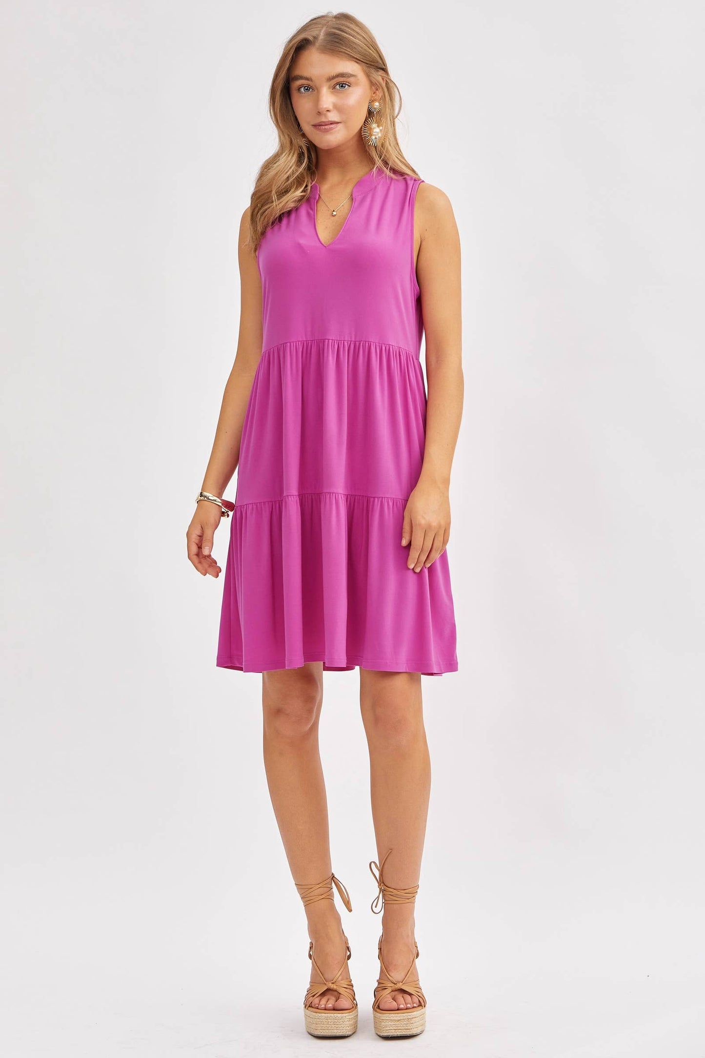 Lilac 3 Tier A-line Flowy Dress - Small