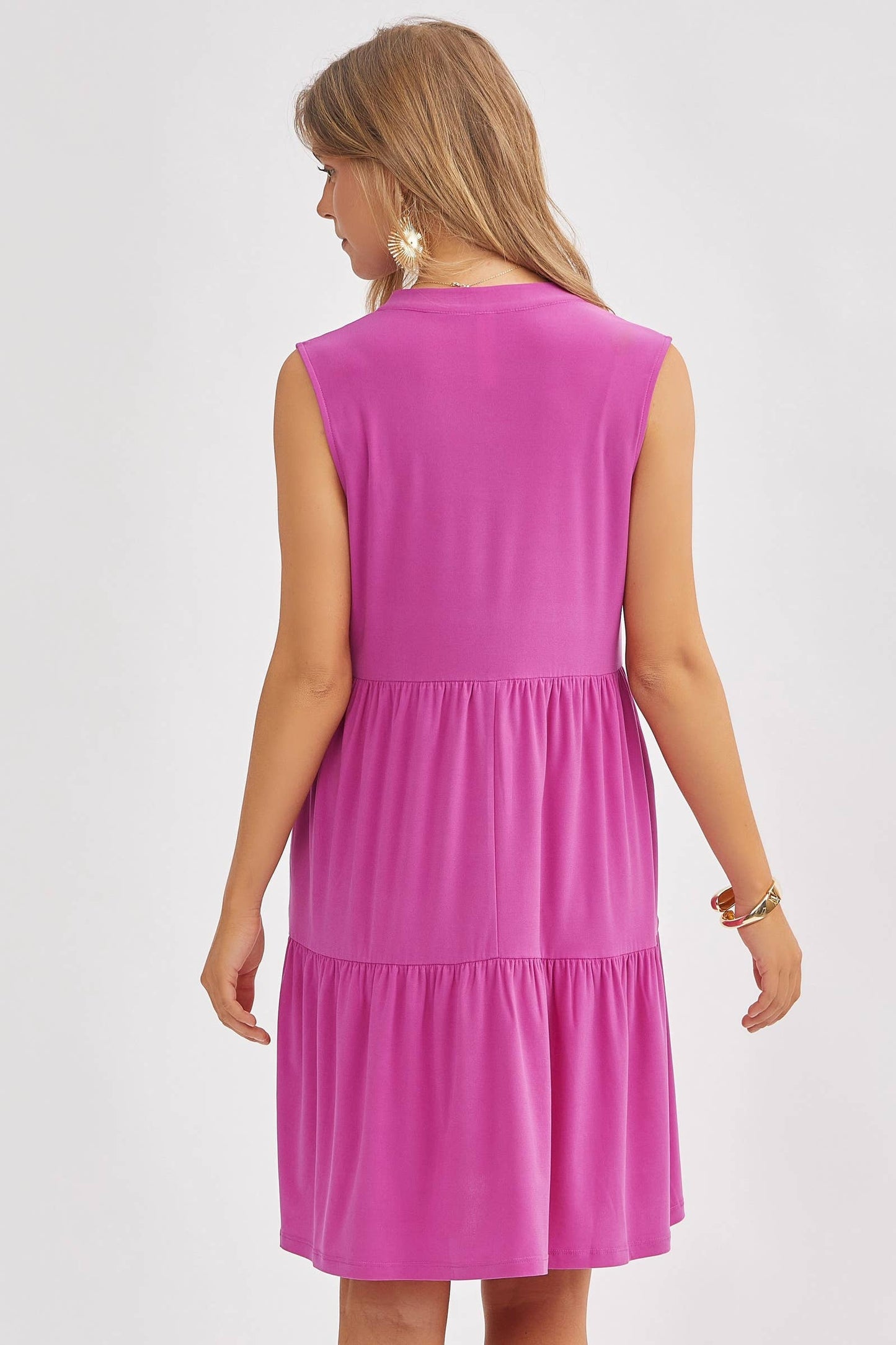 Lilac 3 Tier A-line Flowy Dress - Small