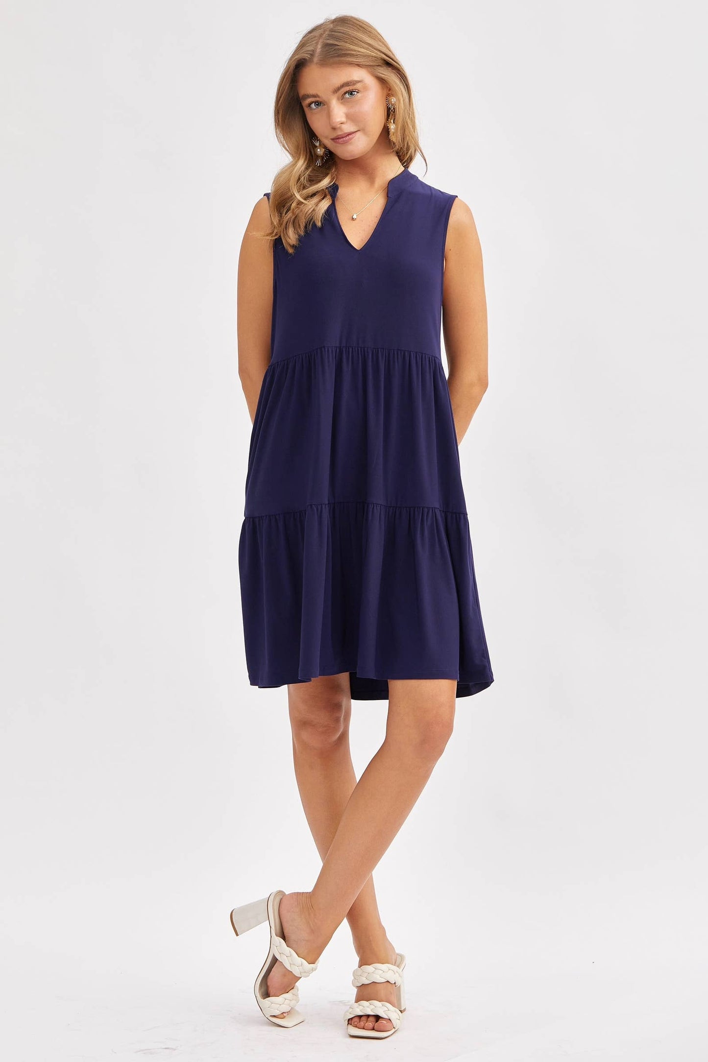Lilac 3 Tier A-line Flowy Dress - Small
