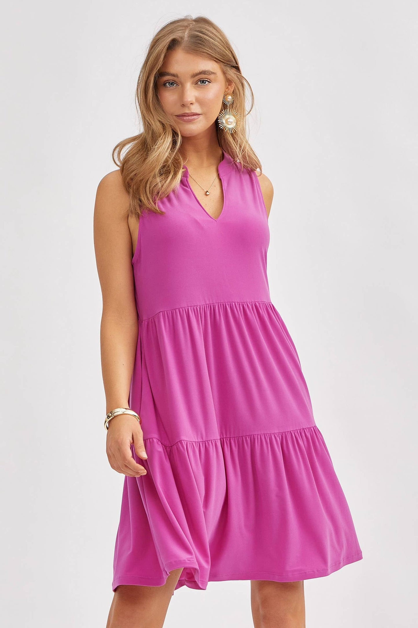Lilac 3 Tier A-line Flowy Dress - Small