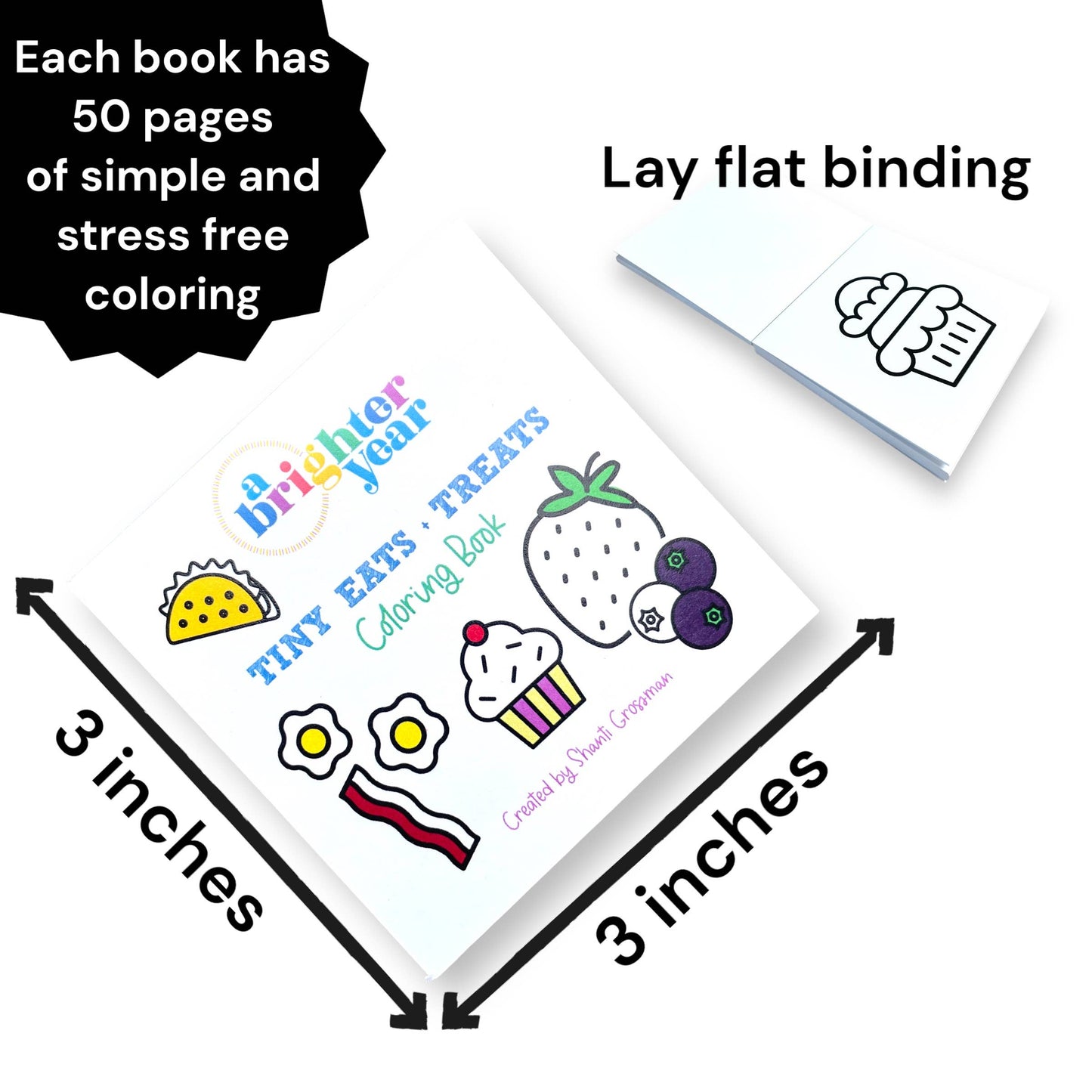 Tiny Eats Treats Easy Tear Glue Bind Coloring Book