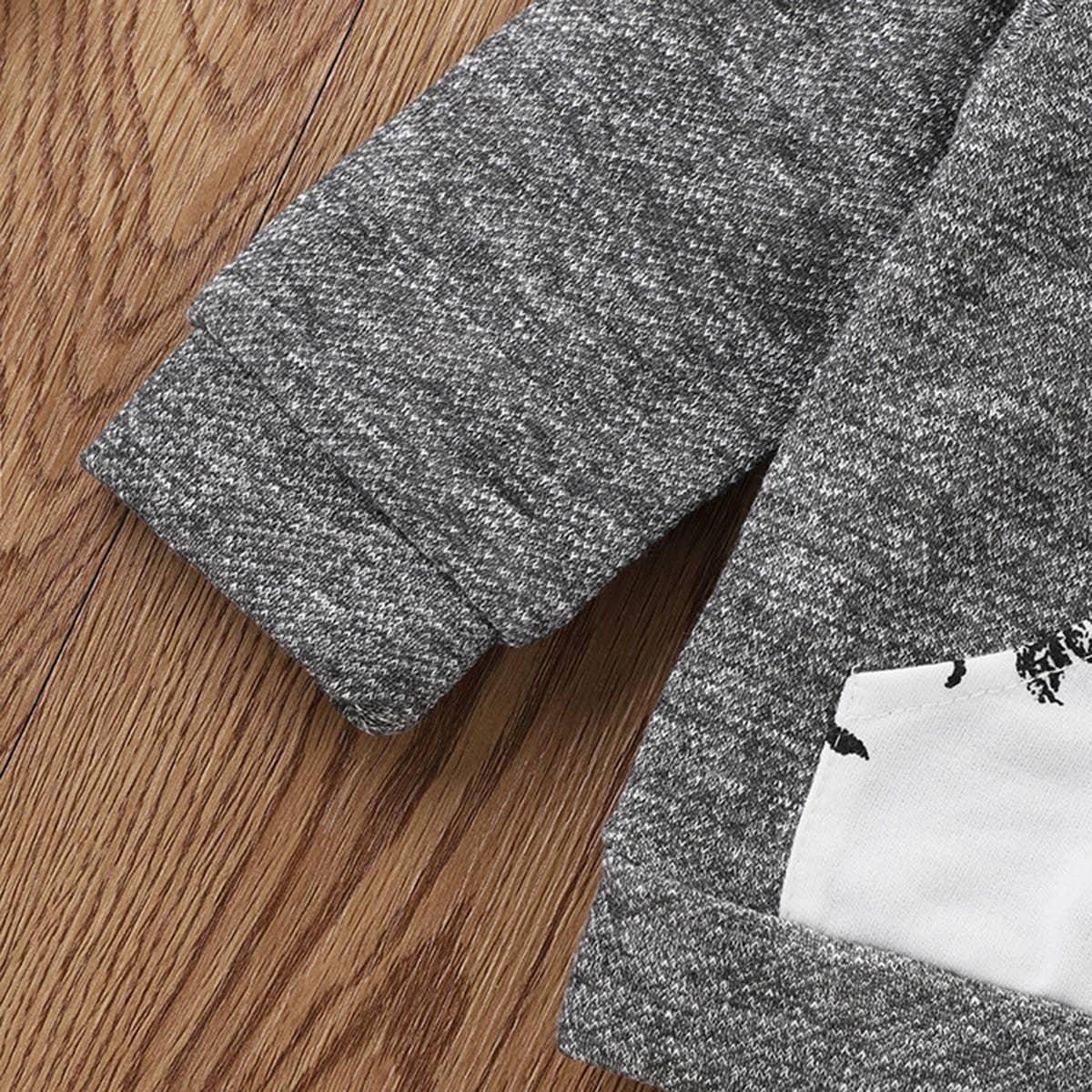 Grey Dinosaur Baby Hooded Sweatshirt & Pants