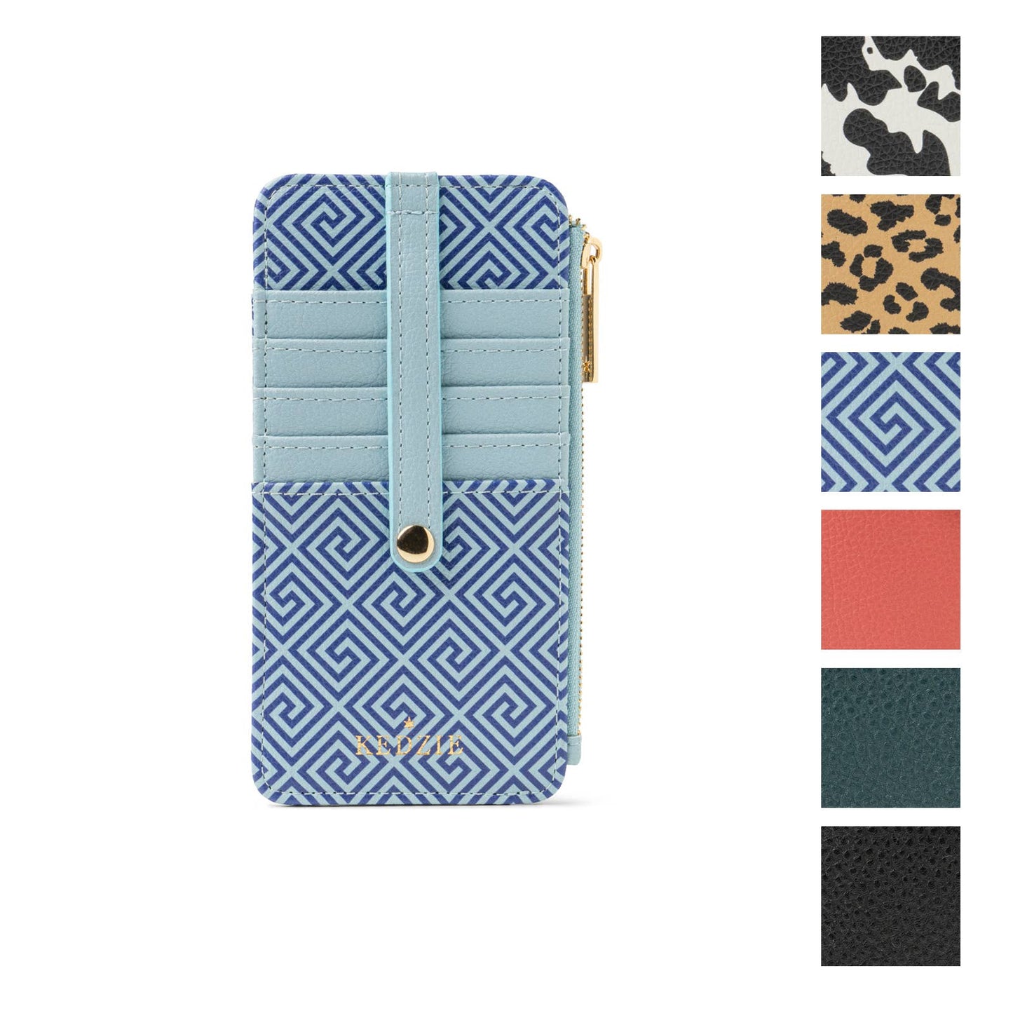 Kedzie Blue Zippered Wallet