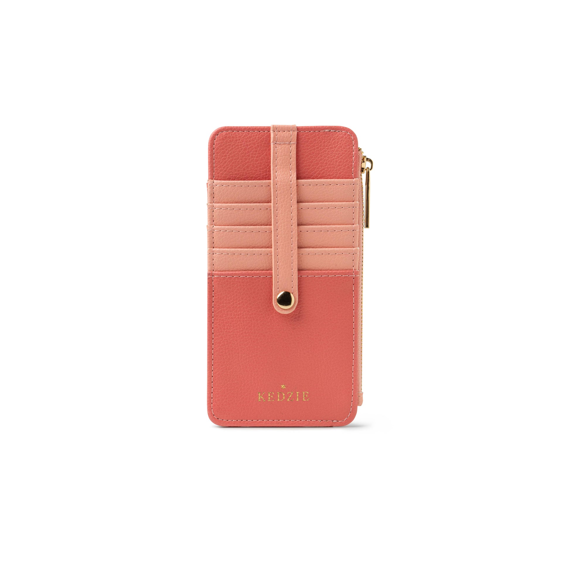 Coral Kedzie wallet with zipper