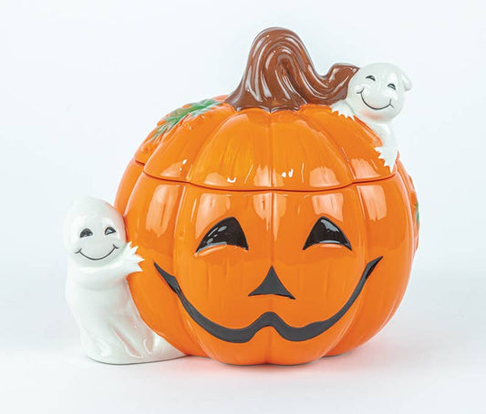 PUMPKIN & GHOSTS COOKIE JAR