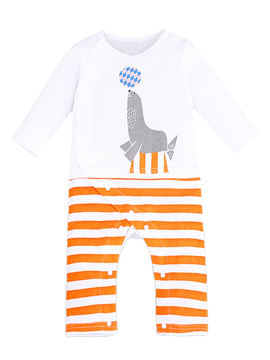 Animal Graphic Cotton Baby Romper