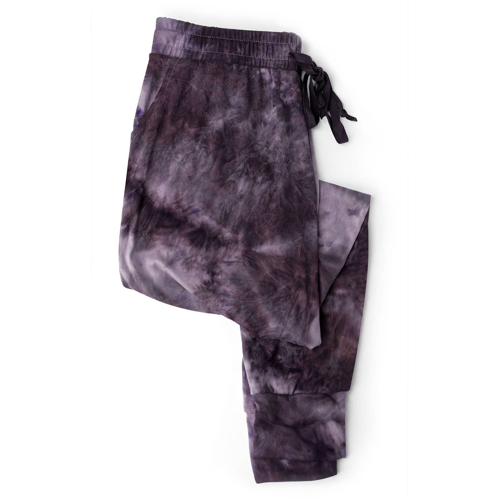 Purple Joggers, tie dye , drawstring, front pockets, loungewear