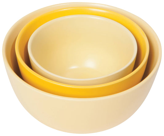 Yellow Prep Bowls Set of 3