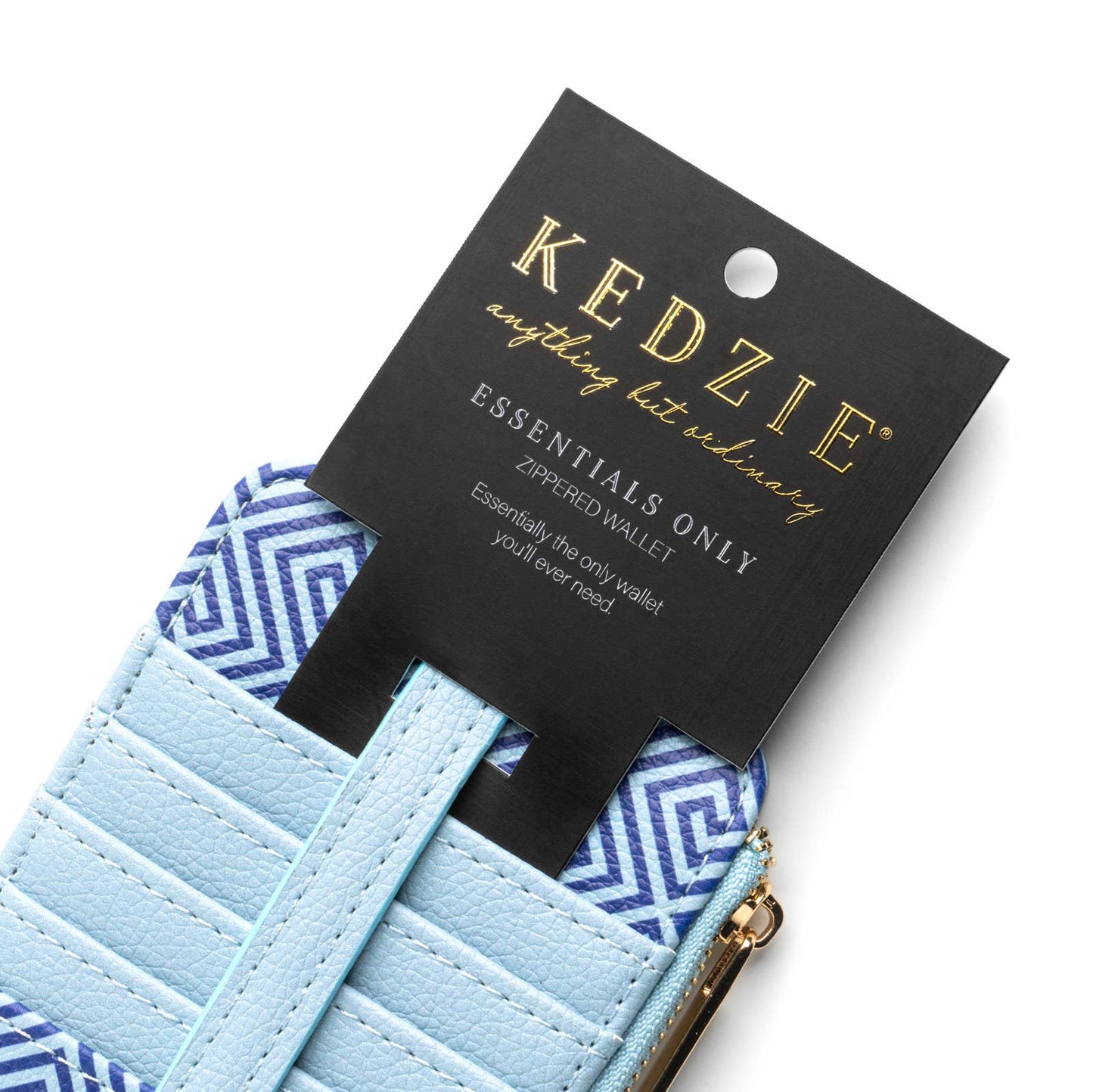 Kedzie Blue Zippered Wallet