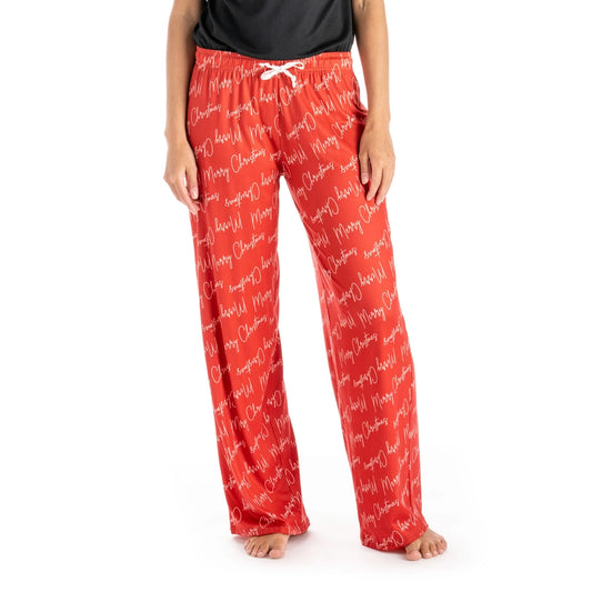 Hello Mello Holiday Lounge Pants- Red Merry Christmas